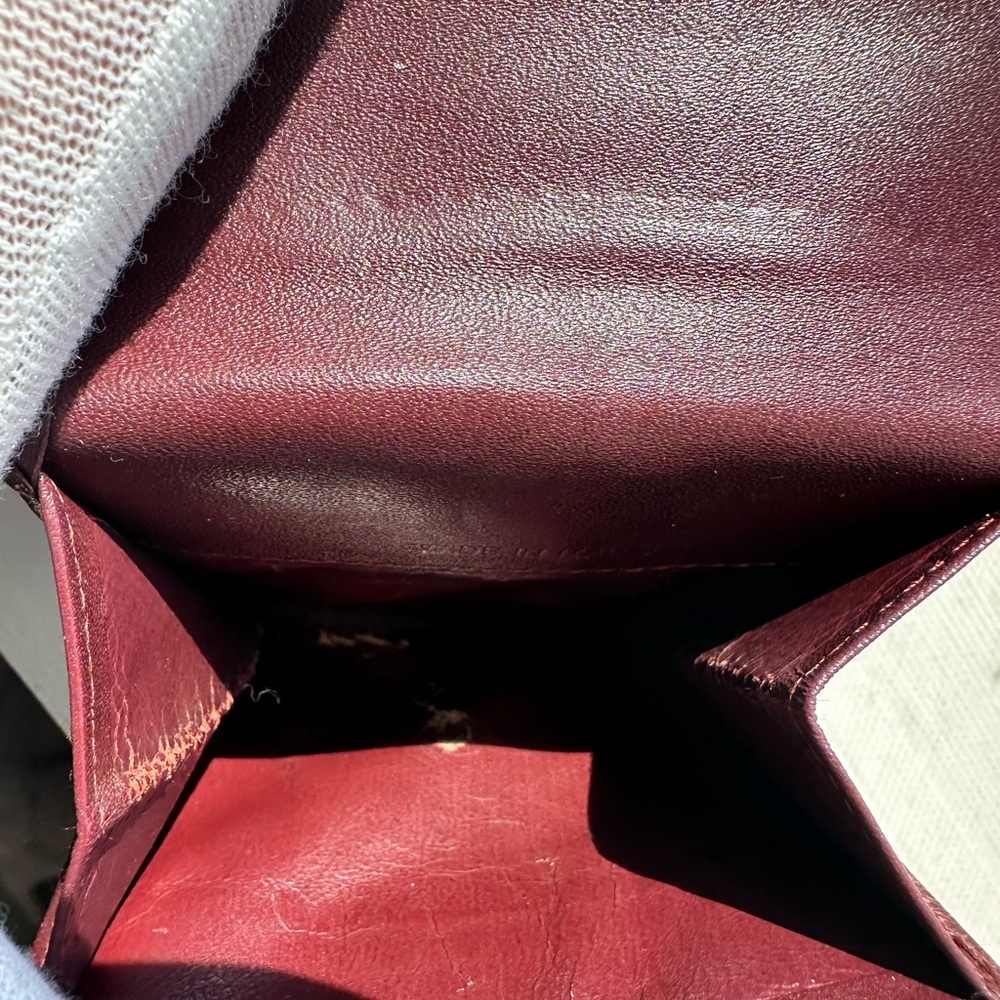 Cartier Burgundy Coin Pouch - Authentic - Picture 9 of 14